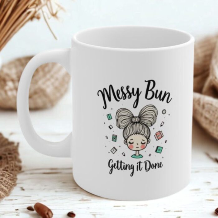 Messy Bun Teacher Mug