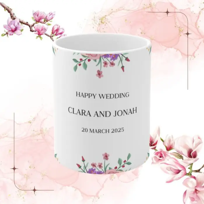 personalised wedding mug