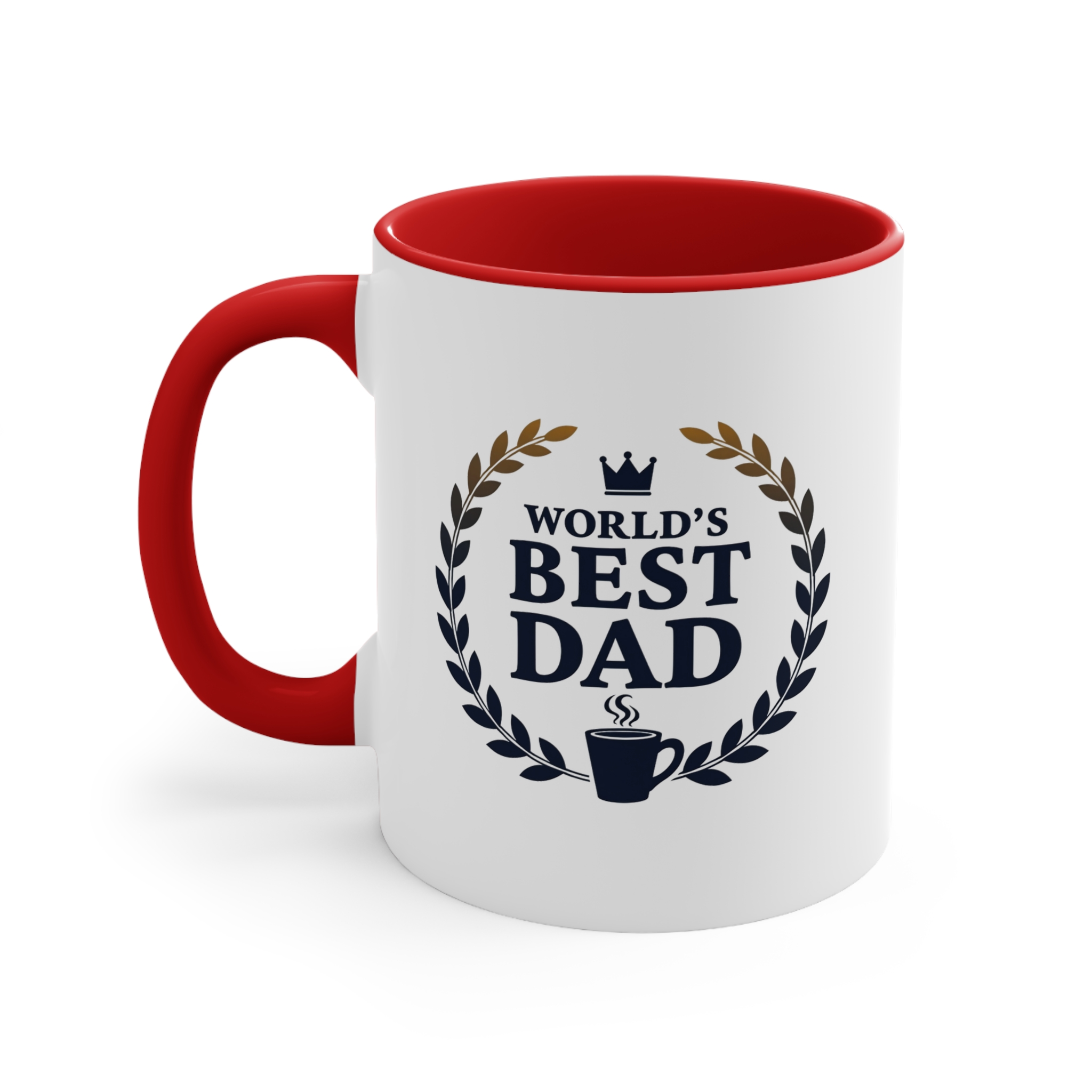World's Best Dad Mug Classic Wreath Design