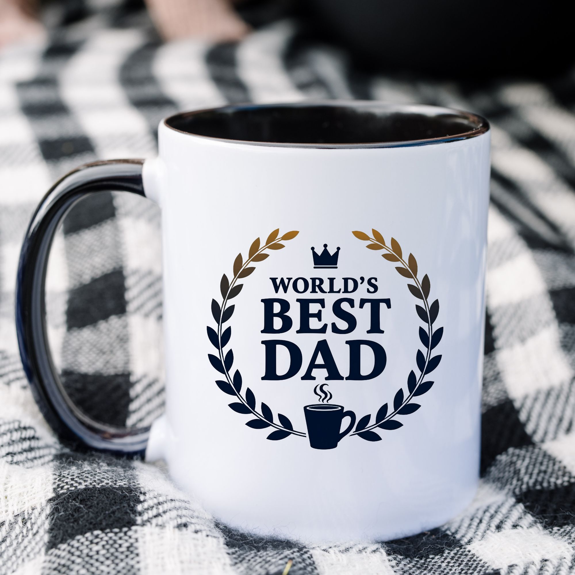 World’s Best Dad Mug with Crown Design