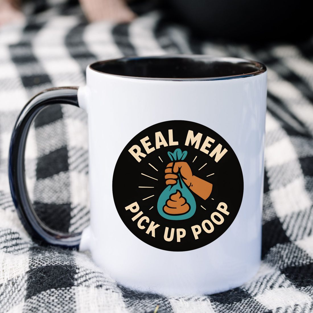 Real Men Pick Up Poop Mug – Dog Dad Humor