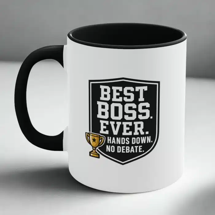 Debate Hands Mug – Hands Down No Debate Trophy Design