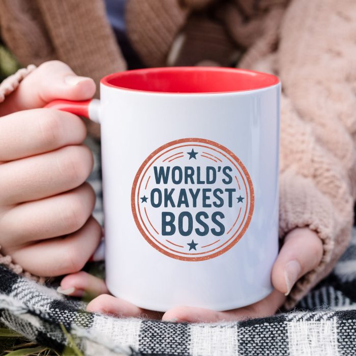 world's okayest boss mug