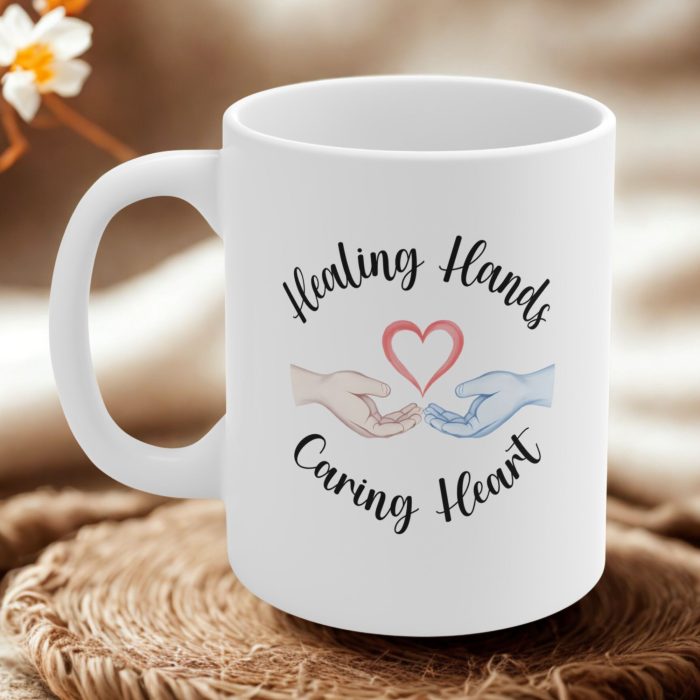 Healing Hands Caring Heart Mug – Coffee Mug