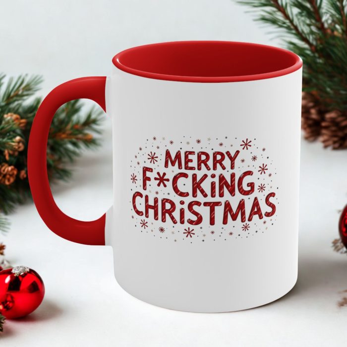 Rude Christmas Mug – “Merry F*cking Christmas” Funny Adult Holiday Gift