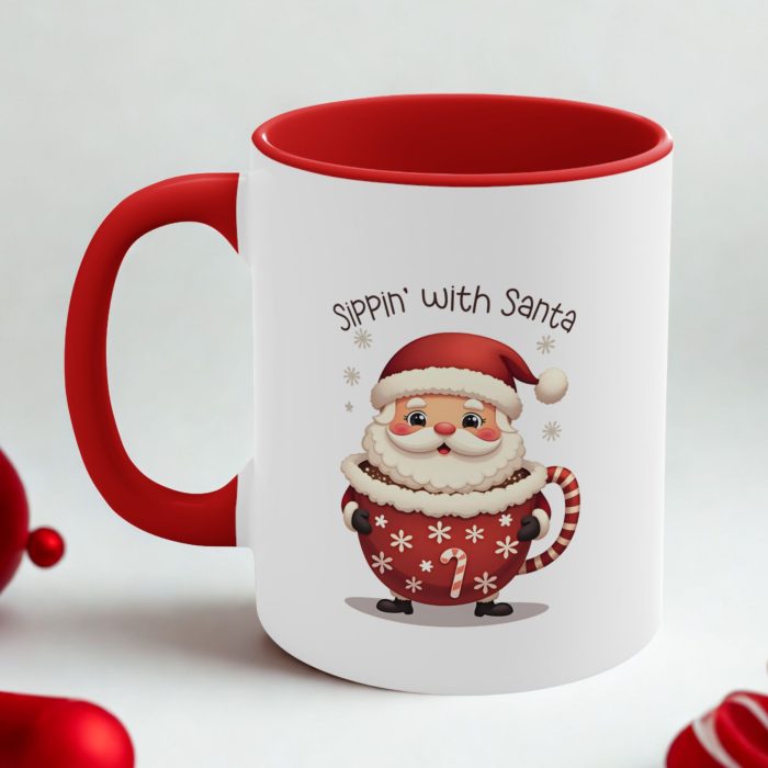 Santa Coffee Christmas Mug – Sippin’ with Santa Festive Design
