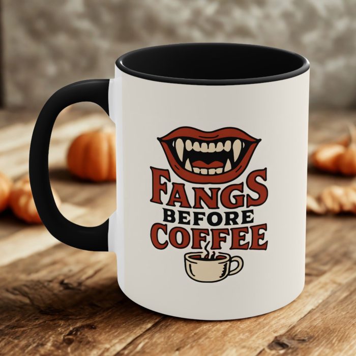 Vampire Coffee Mug | Fangs Before Coffee Cup