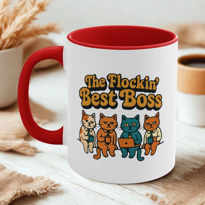 The Flockin’ Best Boss – Funny Cat Boss Mug