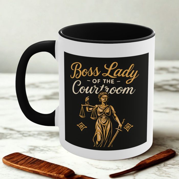 Boss Lady Lawyer Mug | Courtroom Coffee Cup for Women in Law | Mug Spot