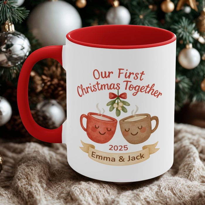 Our First Christmas Together Mug | Custom Names and Year