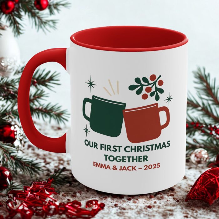 First Christmas as Mr and Mrs Mug | Custom Names & Year