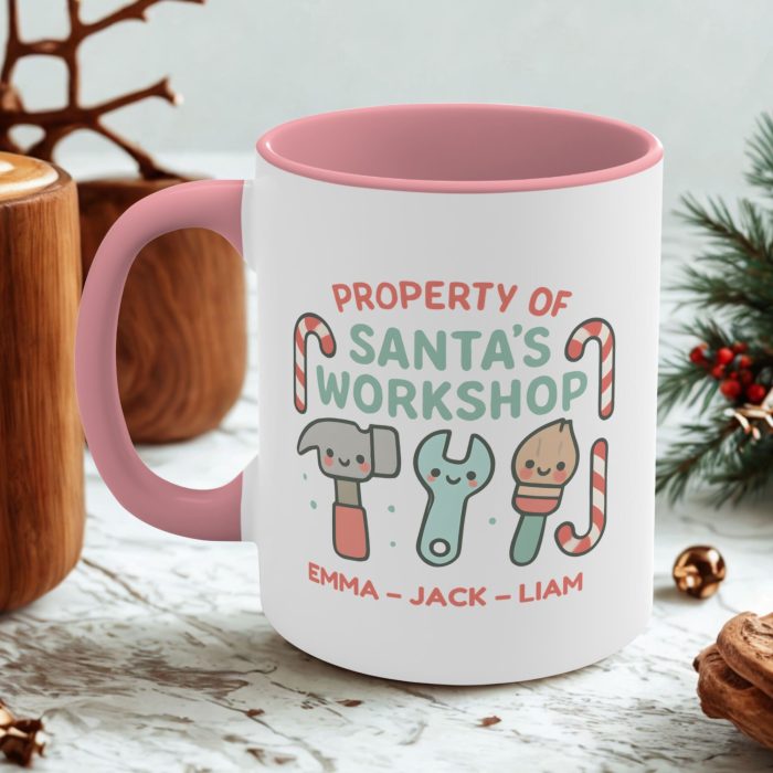 Personalised Santa’s Workshop Mug | Custom Family Names