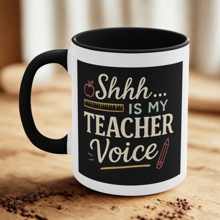 Sarcastic Teacher Voice Mug – Funny Classroom Quote