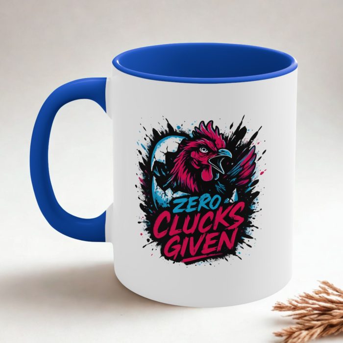 Zero Clucks Given – Funny Vegan Chicken Mug