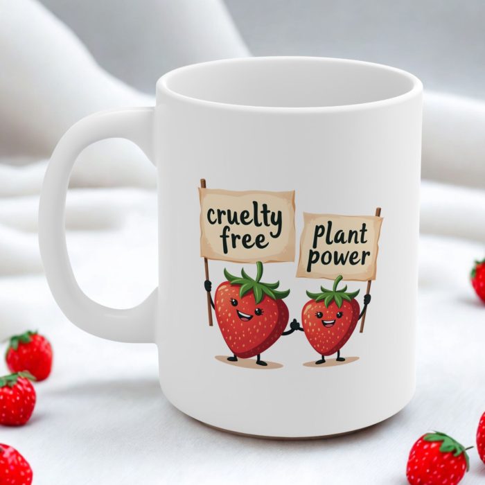 Berry Vegan – Cute Strawberry Vegan Mug
