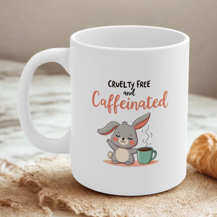 Cruelty-Free and Caffeinated – Bunny Vegan Mug