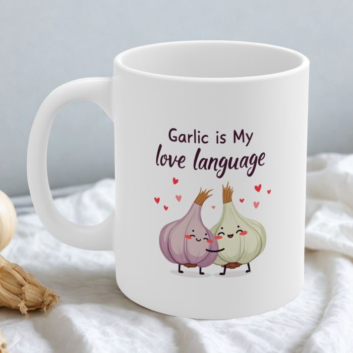 Garlic is My Love Language – Funny Vegan Coffee Mug