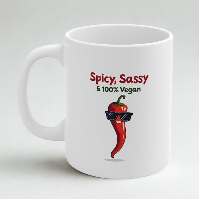 Spicy, Sassy & 100% Vegan – Funny Chili Vegan Mug