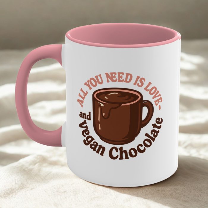 Vegan Chocolate Mug – All You Need Is Love and Vegan Chocolate