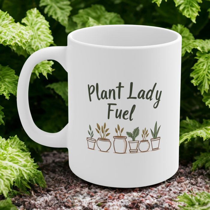 Plant Lady Fuel Mug – Minimalist Coffee Mug for Plant Lovers