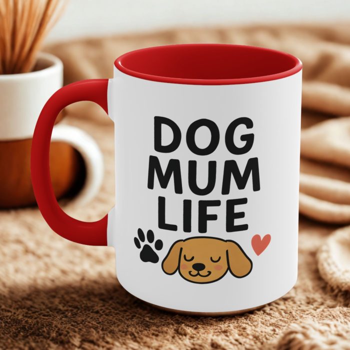 dog mum life gift mug