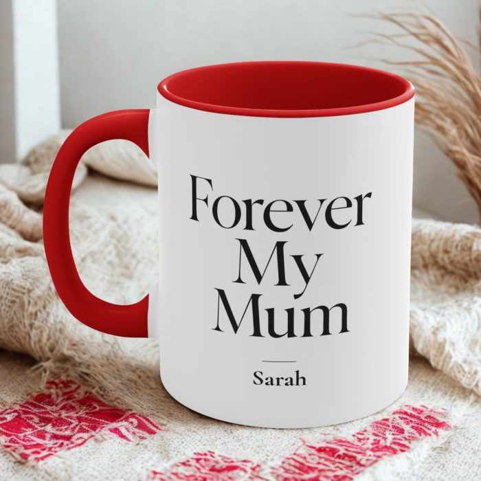 forever my mum personalised mug with name Sarah