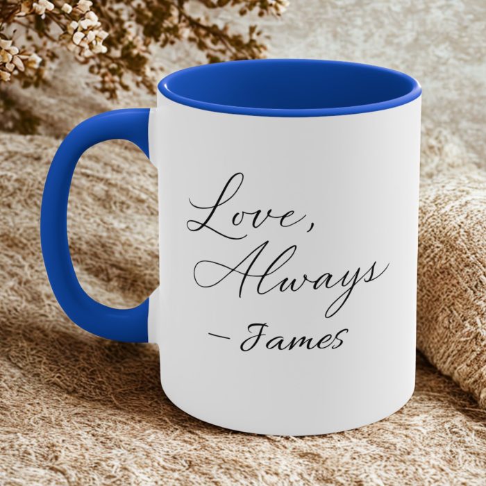 love always personalised mum mug with name James