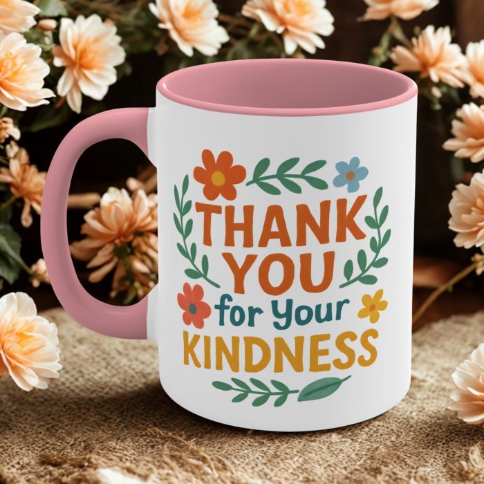 thank you for your kindness mug floral appreciation gift