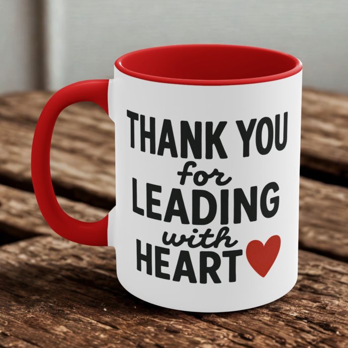 thank you for leading with heart mug leadership appreciation gift