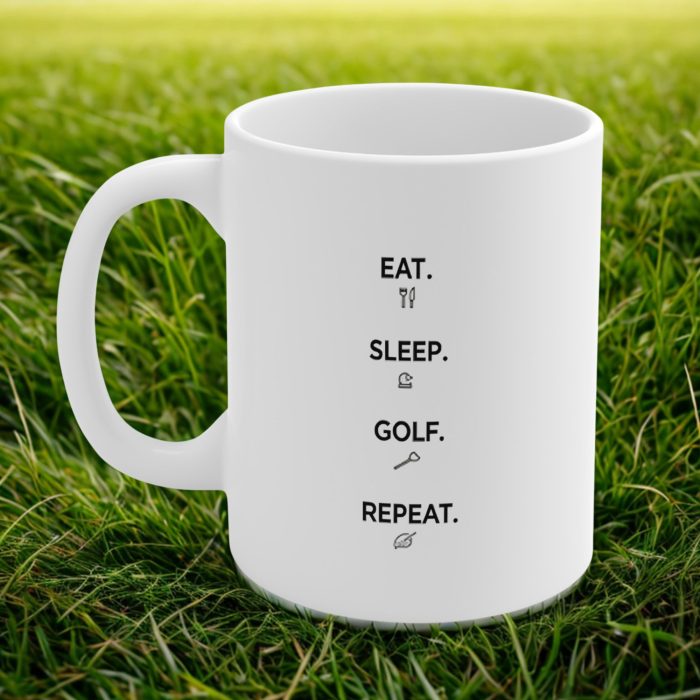 Eat Sleep Golf Repeat Mug – Coffee Mug