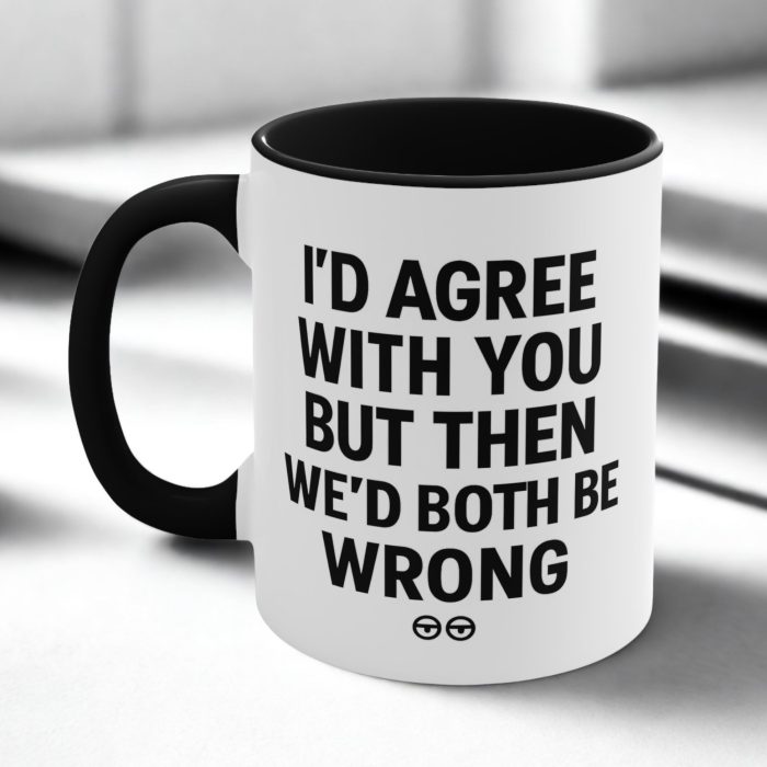 Im internally rolling my eyes mug with sarcastic typography and eye-roll illustration on ceramic coffee mug