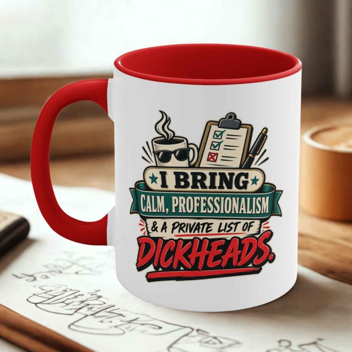 Private List of Dickheads Mug – Rude Office Coffee Mug
